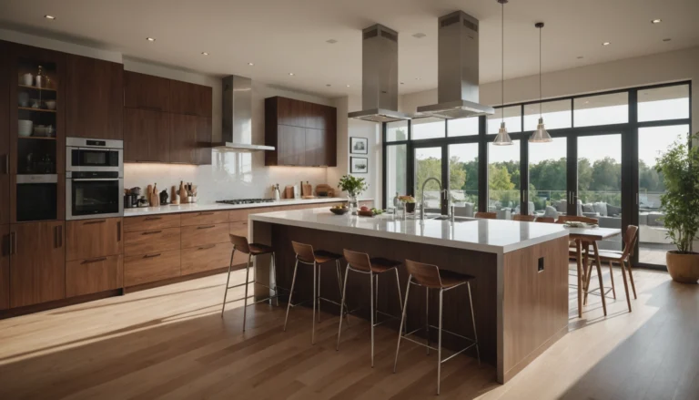 ilot central en bois pour cuisine