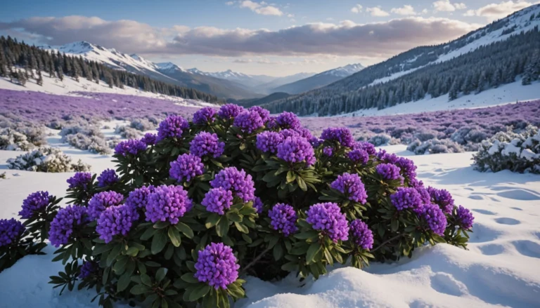 buisson résistant à l’hiver à fleurs violettes