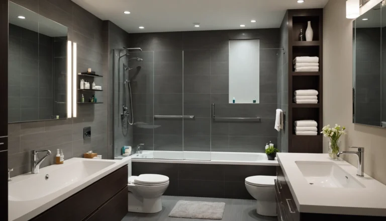 baignoire et douche pour petite salle de bain