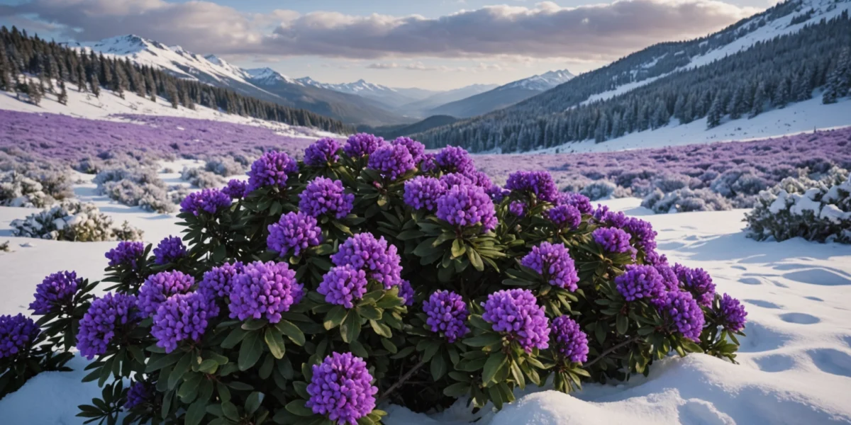 buisson résistant à l’hiver à fleurs violettes