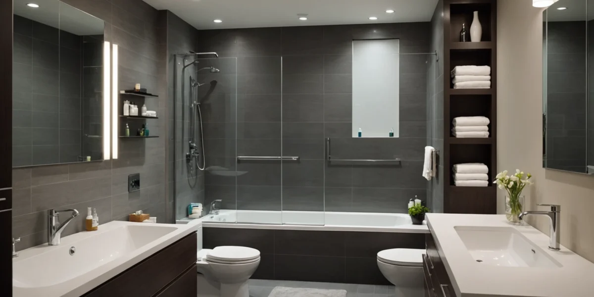 baignoire et douche pour petite salle de bain